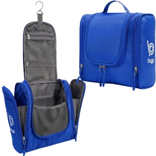Bago Travel Toiletry Bag for Women and Men X-Large Waterproof Hanging Large Toiletry Bag for Bathroom and Travel Bag for Toiletries Organizer -Travel Makeup Bag (DeepBlue) - color: DeepBlue, size: X-Large