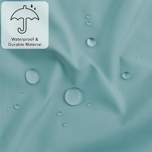 2 Pack Shower Caps for Women, Reusable Waterproof Shower Cap with Elastic Band, Thickened Waterproof Fabric Shower Bonnet for Braids, Long Hair - color: Mist Blue/Blush Pink
