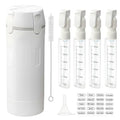 4 in 1 Travel Dispenser Bottles Refillable,Travel Shampoo and Conditioner Bottles，No Spill Space Saving Compact,for Vacation Business Trip(White - color: white