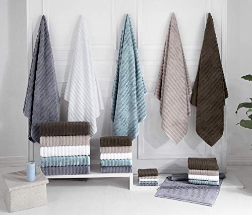Classic Turkish Towels CTT - 2 Piece Bathroom Rugs Set, 100% Cotton Bath Mats, Comfy & Highly Absorbent Bathroom Floor Mats, Machine Washable | 20"x32" (Color) - color: Almond Beige