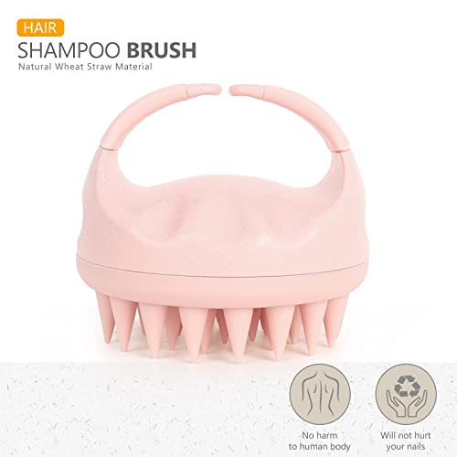 Sndyi Scalp Massager Shampoo Brush, Scalp Scrubber with Soft Silicone Bristles, Scalp Exfoliator for Dandruff Removal, Scalp Massager for Hair Growth, Wet Dry Hair Brush for Scalp Care, Pink - color: Pink