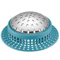 Aluvor Bathtub Drain Hair Catcher Shower Drain Cover Sink Drain Protector | Bathroom Sink & Bathtub Drain Strainer for Pop-Up & Regular Drains, sky blue - size: Large-Sky Blue
