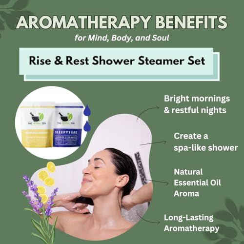 Aromatherapy Shower Steamer Gift Set - USA Made Mothers Day Gift for Mom - Shower Bomb Tablets Made with Soothing Natural Essential Oils - Relaxation Gift for Women and Men - style: Morning/Night Combo