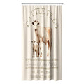 Farmhouse Abstract Animal Cattle Feed Cow Rustic Fabric Shower Curtain Sets Bathroom Decor with Grommets and Hooks - 36 W x 72 H Inch Ivory White - size: 36"W x 72"L (Pack of 1)