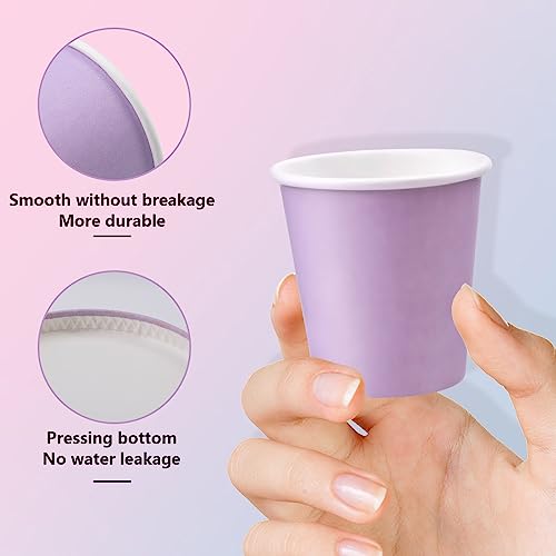 300 Pack 3oz Purple Paper Cups,Mouthwash Cups, Disposable Bathroom Cups,Small Paper Cups 3oz Ideal for Bathroom,Supermarket,Birthday Party,Picnic and BBQ - color: Purple, size: 300 Count