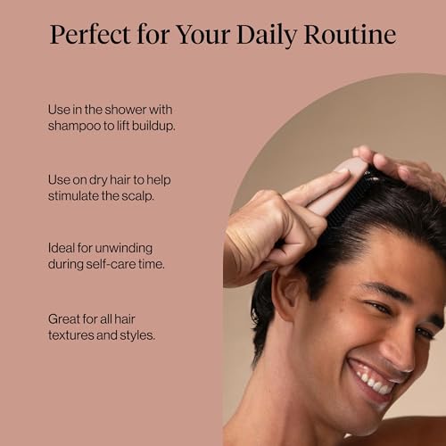 Kitsch Scalp Renewal Brush - Exfoliating & Scalp Massager for Hair Growth, Gentle Head Massage Brush to Remove Buildup, Boost Circulation & Relaxing Head Scrubber for Washing Hair - Terracotta - color: Terracotta