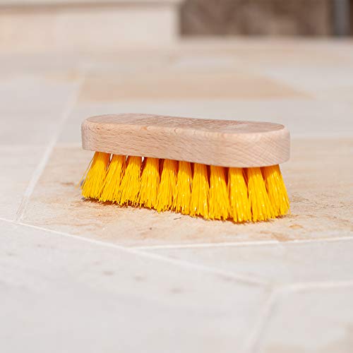 Stiff Bristle Brush - Scrub Brush for Deep Cleaning, Hand Brush with Hard Bristles, Utility Nylon Brush for Indoor and Outdoor, Wooden Boot Hand Scrubber, Scrubbing Brush Heavy Duty