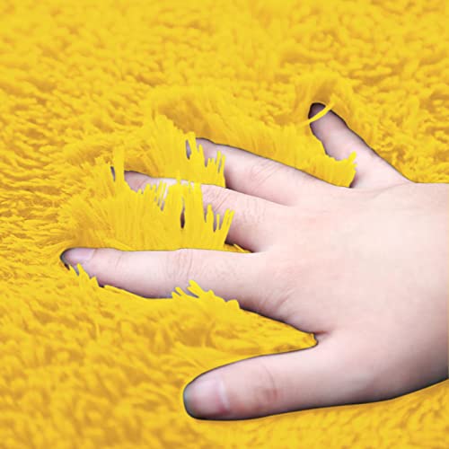 3 Piece Bath Set - Ultra Soft Non Slip Bath Mat & Absorbent Chenille Bath Mat for Tub, Shower & Toilet (Yellow) - color: Yellow