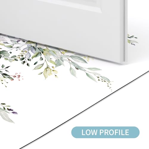 Gibelle Eucalyptus Leaves Bath Mat Rug Super Absorbent Quick Dry Thin Bathroom Rugs Fit Under Door Non Slip Rubber Backed Bathroom Floor Mat for in Front of Bathtub Sink Shower (20"x32", Sage Green) - color: A001, size: 20" x 32"