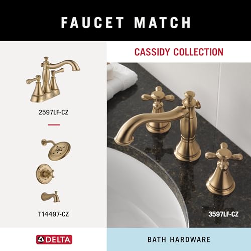 Delta Single Post Toilet Paper Holder | Champagne Bronze | Wall Mount | Cassidy Bathroom Accessories - color: Champagne Bronze