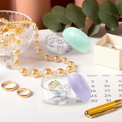 Leak Proof Mini Travel Jars, Travel Containers for Creams with Lids and Labels, Travel Bottles Lip Balm Cosmetic for Jewelry Case Toiletries Moisturizer Plastic Small Jar 5 Pcs 10ml - color: 10ml