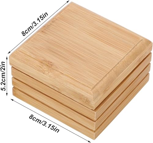 1/2Pcs Bamboo Soap Dish with Lid - Natural Wood Bar Tray Holder Storage Rack Container, Self Draining Soap Tray for Bathroom, Extend Soaps Life and Keep Dry ﻿(2Pcs) - color: 2pcs