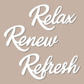 3 Pieces Bathroom Decor Wooden Bathroom Sign,Relax Renew Refresh Sign (White) - color: White