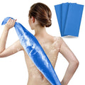 ARCH&M Japanese-Style Exfoliating Shower Towel, Navy-Blue, 3 Pack | 35-Inch Exfoliating Washcloth Back Scrubber, Textured Poly Nylon, For Back Acne, KP & Ingrown Hairs, Quick-Dry - style: Navy-Blue x 3