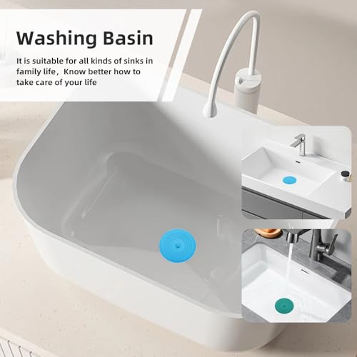 Tub Stopper 2PCS,Bathtub Drain Stopper,6 inches Bathtub Tub Drain Cover Stopper,Silicone Drain Plug Plug,Kitchen Bathroom Hair Water Shower Stopper,Large Bathroom Laundry Accessories (Blue/Green) - color: Blue/Green
