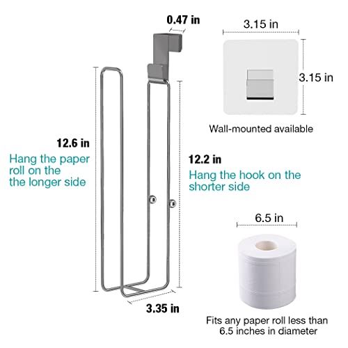 Conworld Toilet Paper Holder Brushed Nickel for 6 Roll Tissue, 2 Packs Bathroom Toilet Paper Storage Over The Tank, Stainless Steel Rustproof Hanging Toilet Roll Holder for Bathroom, RV, Camper,Silver - color: Silver,hold 3 Rolls-2 Pcs