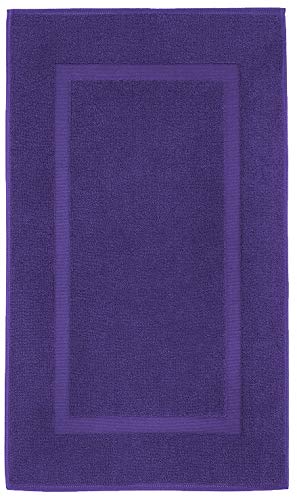 100% Cotton Bath Mats for Bathroom Floor Set of 2 Pack, 20x34 Soft Absorbent Washable Quick Dry Tub Bathmat, Purple - color: Purple, size: Bath Mat Set 2 Pack 20x34
