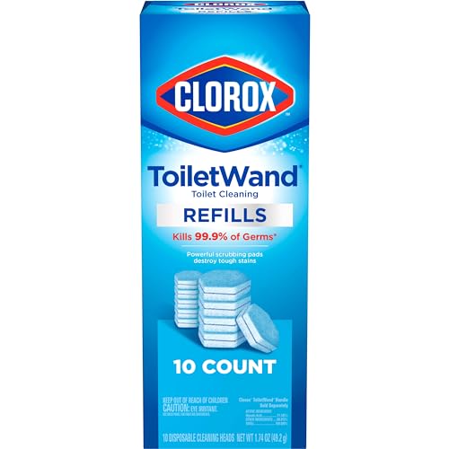 CLOROX ToiletWand Toilet Cleaner Refills,Toilet brush,Original,10 Count (Pack of 6) - size: 10 Count (Pack of 6)