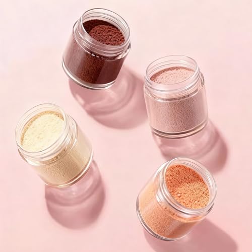 50 Pack 2 OZ Plastic Jars Round Clear Cosmetic Container with Purple Lids, Eternal Moment Slime Jars for Lotion, Cream, Ointments, Makeup, Eye shadow, Rhinestone, Samples, Pot, Travel Storage - color: Purple Lid, size: 2 Ounce