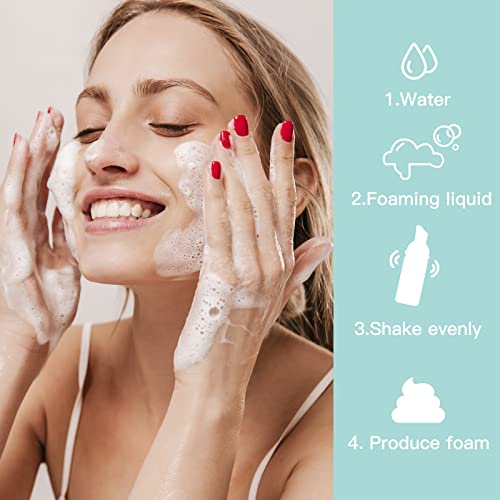 Travel Foam Pump Bottle - 2oz Small Size Foaming Hand Soap Dispenser - Mini Portable Mousse Lash Shampoo Kit Container for Hair - Empty Leak Proof Plastic White&Green Foamer 3Pack - color: White and Green