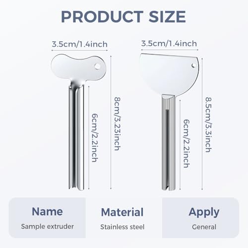 6/12/20pcs Stainless Steels Metal Tube Squeezer Keys, Tube Squeezer Tool- Toothpaste Squeezer Metal Hair Dye Color Key Roller Dispenser Tool Durable Processing, Daily Living Tube Squeezing Aids (6)