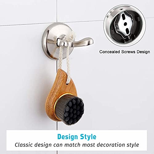 8 Piece Bathroom Accessory Set(Adjustable Towel Bar, Towel Ring, Toilet Paper Holder,Towel Hook), Wall Mounted Bathroom Hardware Accessories Set,Brushed Nickel - color: Brushed Nickel, size: 8 pieces