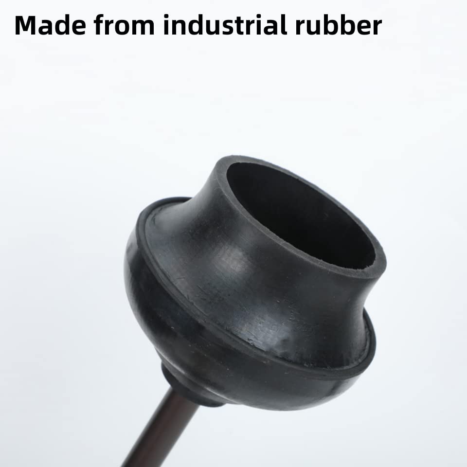Black Toilet Plunger with Holder Bathroom Metal Canister Holder Drip Cup, Heavy Duty, Deep Cleaning - color: Black
