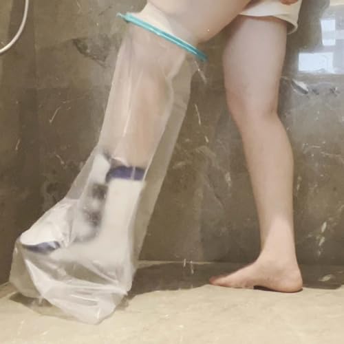 Cast Covers for Shower Leg, Waterproof Cast Cover for Showering, Cast Protector for Shower Adult, Shower Boots for Foot after Surgery, Full Leg, Thigh (Diameter - 7.9") Extra Long - color: Thigh, style: Reinforced Green