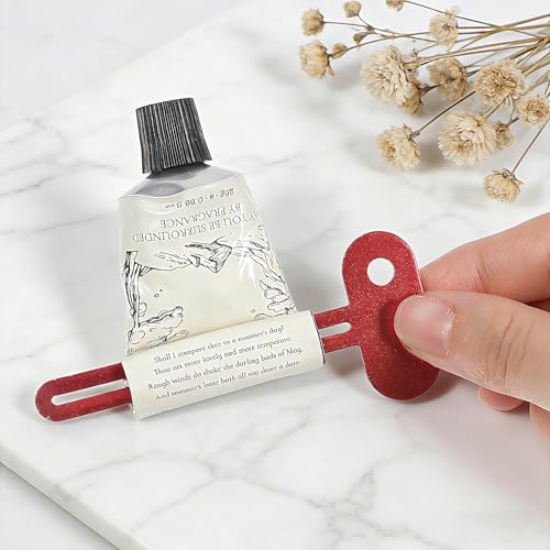 10 Pack Metal Toothpaste Squeezer Roller, Tube Key Squeezer Tool for Zero Waste Cosmetics, Durable Alloy ＆ Ergonomic Grip Dispenser, Tube Squeezers for Extruding Toothpaste Facial Cleanser (5 Colors)