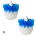 Toilet Brush Refills for OXO Toilet Brush Only, 2 Pack Toilet Brush Replacement Head, Blue & White, Nylon & Plastic Material Bristles - size: 2-Pack
