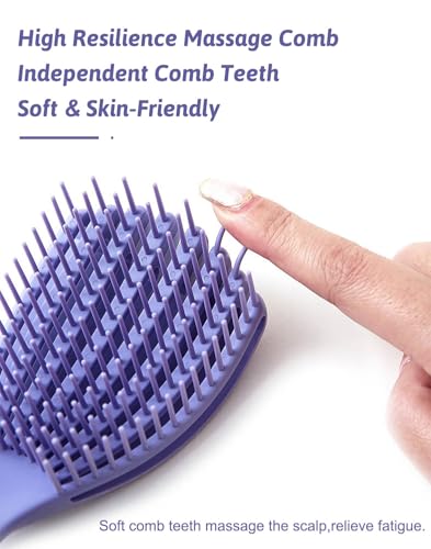 Soft And Elastic Scalp Massage Comb Massager, Shampoo And Itching Comb Does Not Hurt The Scalp And Hair, Can Also Be Used For Curly Hair Care (Green, Small) - color: Green, size: Small
