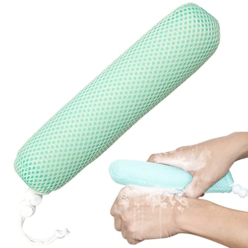 Bath Brush Head with Sponge,Back Scrubber Bath Mesh Bath Body Brush Head for Elderly Aid Bathing and Shower(White Head) - size: White (Head Only)