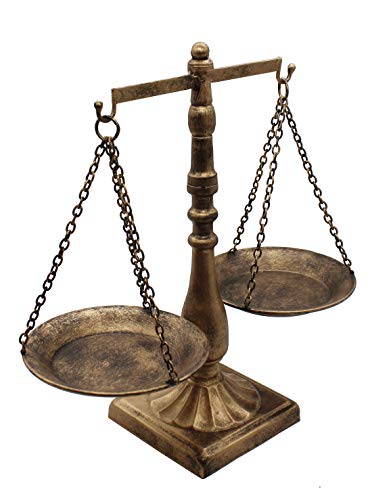 Owlgift Vintage Style Metal Libra Jewelry Display Tray Cosmetic Organizer Storage, Bronze - color: Bronze