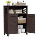 Homhedy Farmhouse Bathroom Storage Cabinet with 2 Doors, Toilet Paper Cabinet with Adjustable Shelf, Small Bathroom Cabinet for Kitchen/Laundry/Living Room, 11.8 x 23.6 x 31.5 Inches, Brown - color: Brown