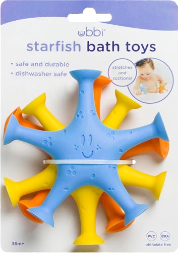 Ubbi Starfish Stretch and Suction Bath Toys, Baby Bath Accessory, Water Toys for Toddler Bath Time, Fun Baby Water Toys, Set of 3 - color: Starfish Stretch and Suction