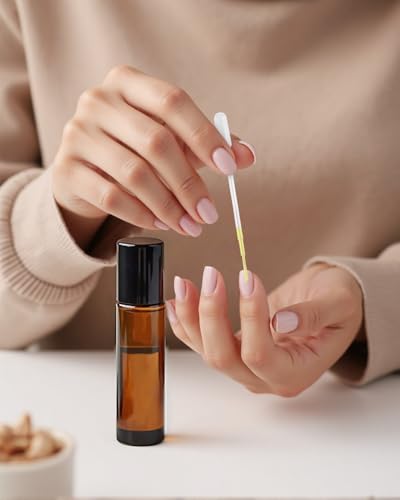 Worldgsb 12 Pack Essential Oil Roller Bottles, 10ml Refillable Amber Glass Roller Bottles with Stainless Steel Roller Balls and Caps for Travel, Perfume and Lip Gloss - color: Amber, style: 12 Pack