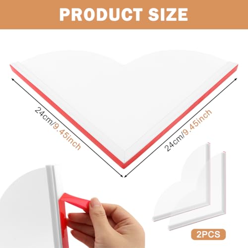 NINEFOX 2 Pack Shower Splash Guard, 9.45 X 9.45 Inches Large Splash Guards for Bathtub | Self-Adhesive Shower Corner Splash Guard to Keep Water in Shower or Bath, Shower Water Blocker from Splashing Out