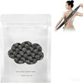 Exfoliating Shower Towel，Premium Scrub Wash Back Bath Cloth for Body Face，Body Back Scrubber for Shower, Long Scrub Towel for Women Men Full Body Exfoliator (Black)