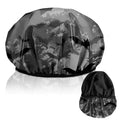 Luxury Shower Cap Terry Lined Reusable Triple Layer Waterproof Hair Elastic Caps Shower Bath Hat for Women Girls Cute Aesthetic-Black Bat - color: AL12-Black Bat