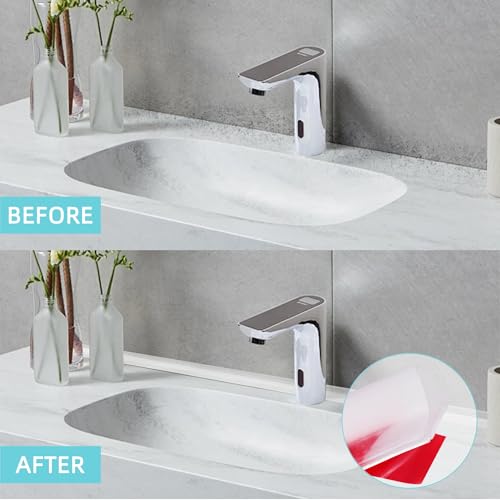Shower Threshold Water Dam,Walk in Shower Water Guard, Shower Dam Water Barrier Bathroom Sink Splash for Dry And Wet Separation Caulk Seal Strip Edge Trim (39Inch, Transparent) - color: Transparent, style: 39Inch