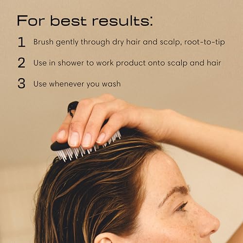 Jupiter Scalp Exfoliator - Scalp Massager Tool for Wet & Dry Hair - Ergonomic Detangler Brush - Dandruff Comb & Scrub to Remove Dandruff & Buildup and Support Circulation - White - color: White