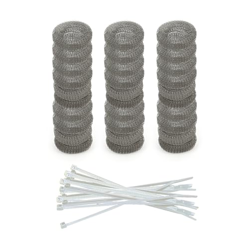 Washing Machine Lint Trap – Stainless Steel Hose Filter, Mesh Drain Catcher, Washer Sock Lint Remover, Rust-Free Snare Laundry Filter with Nylon Cable Ties, 29cmx6.5cm – 30-Pack - style: Pack of 30