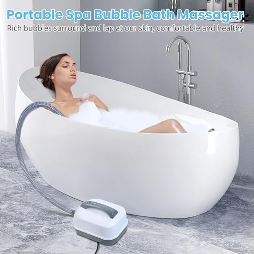 Bathtub Spa Mat with Bubble Jet Massager – Portable Full Body Waterproof Massage Mat, 6-Speed Bubbles, Remote Control & Non-Slip Suction Cups for Ultimate Relaxation