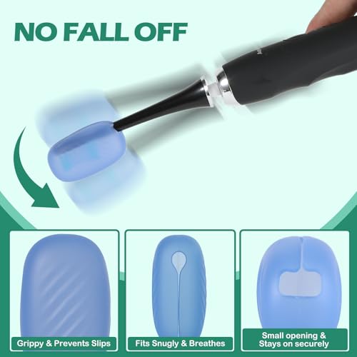 Lapfoon 6 Packs Silicone Toothbrush Covers, Tooth Brush Cover Cap for Electric & Manual Toothbrush Heads - color: Black