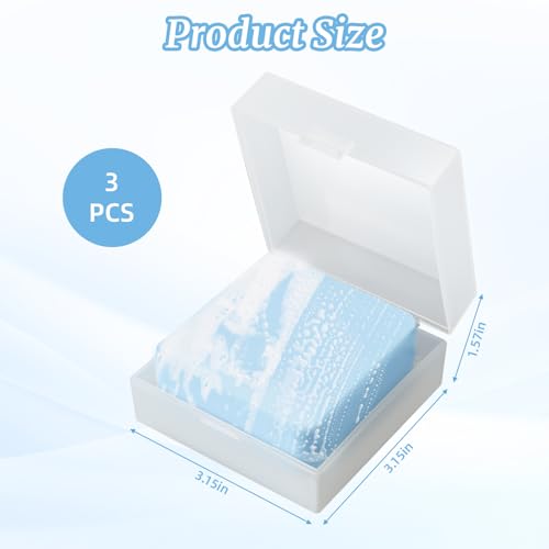 3PCS Travel Soap Case, Soap Holder Container with Draining Pad & Lid, Fits Bars Square, Waterproof Portable Travel Holder for Bathroom Gym Camping Outdoor Use - size: 3PCS