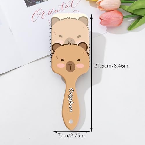 Cute Capybara Hairbrush and Headband Set, Include 1Pcs Capybara Hair Brush,1Pcs Capybara Hairbands,2Pcs Hair accessory,for Women Gift.