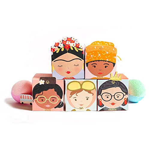 Musee Women of Change Bath Bomb Gift Set - 5 Organic, Paraben & Sulfate Free Bath Bombs for Mothers Day, Teens & Sensitive Skin - style: Women of Change