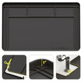 Wohbay Under Sink Mats for Kitchen Waterproof, Cut to Fit Under Sink Drip Tray for Kitchen Bathroom Cabinets, Silicone Sink Liner Hold Up to 3.3 Gallons Liquid, 34" X 22" Or Smaller (Black, Large) - color: Black