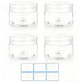 4 Pack 1 Oz (30ml) travel containers for creams Leak Proof with Labels