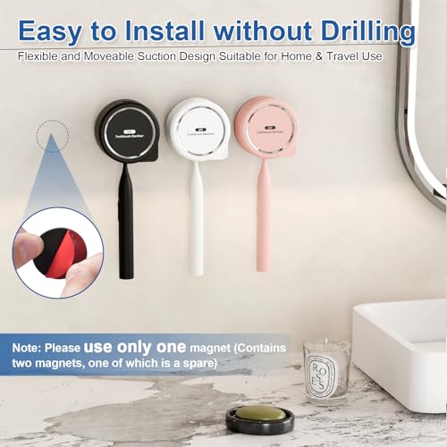 UV Toothbrush Sanitizer Holder, Toothbrush Sanitizer and Holder Cover Caps with Fan Drying, Rechargeable Portable Toothbrush Cleaner Case Fits Most Electric and Manual Toothbrushes (White) - color: White